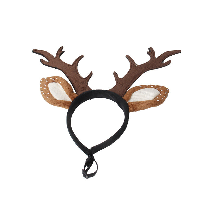 Cute Plush Pet Christmas Antler Headband