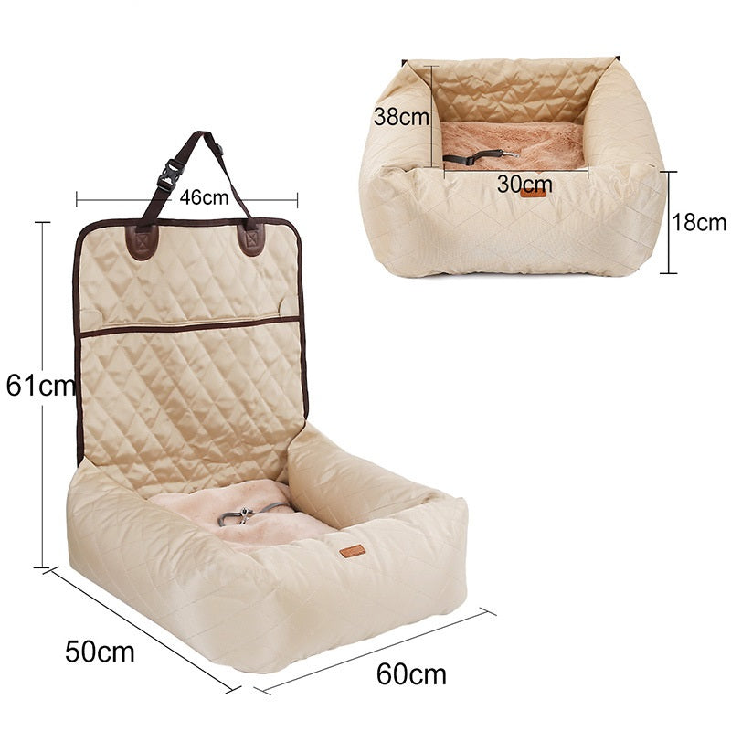 2 In 1 Pet Dog Carrier Folding Car Seat