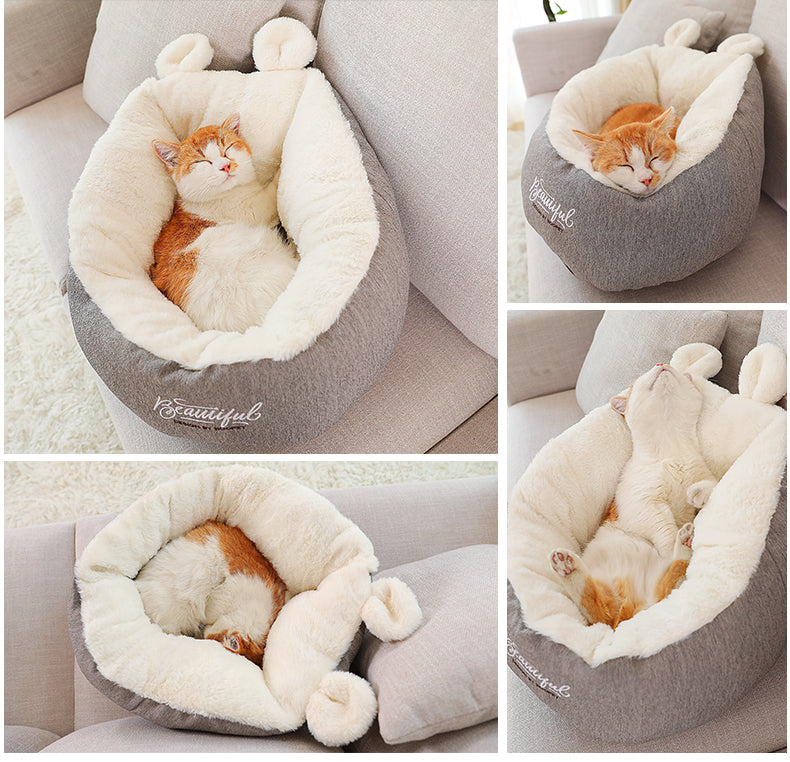 Pet Dog Cat Bed | Warming Soft Sleeping Bag Cushion Puppy Kennel