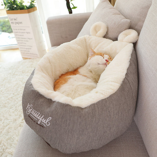 Pet Dog Cat Bed | Warming Soft Sleeping Bag Cushion Puppy Kennel