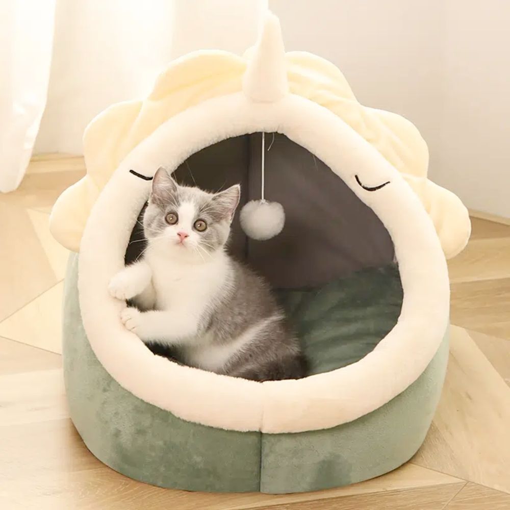 Adorable Dinosaur Pet House with Toy - BaconPaw