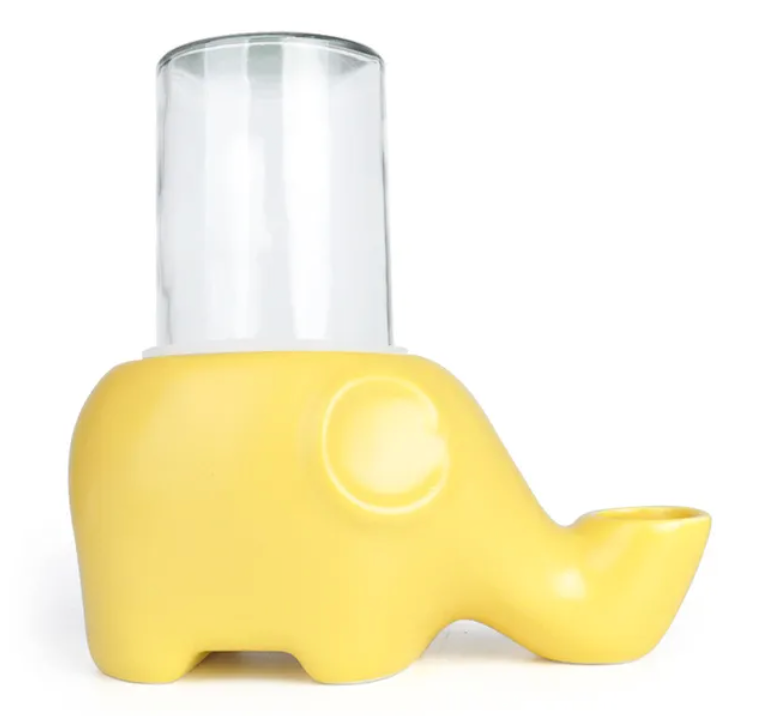 Ceramic Elephant Drinking Fountain | 500ml automatic drinking fountain