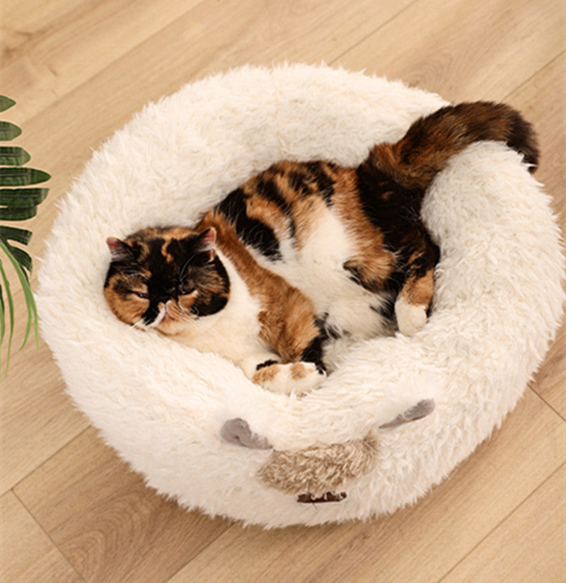 Alpaca Pet Bed | Warm Plush Cat Dog Bed.