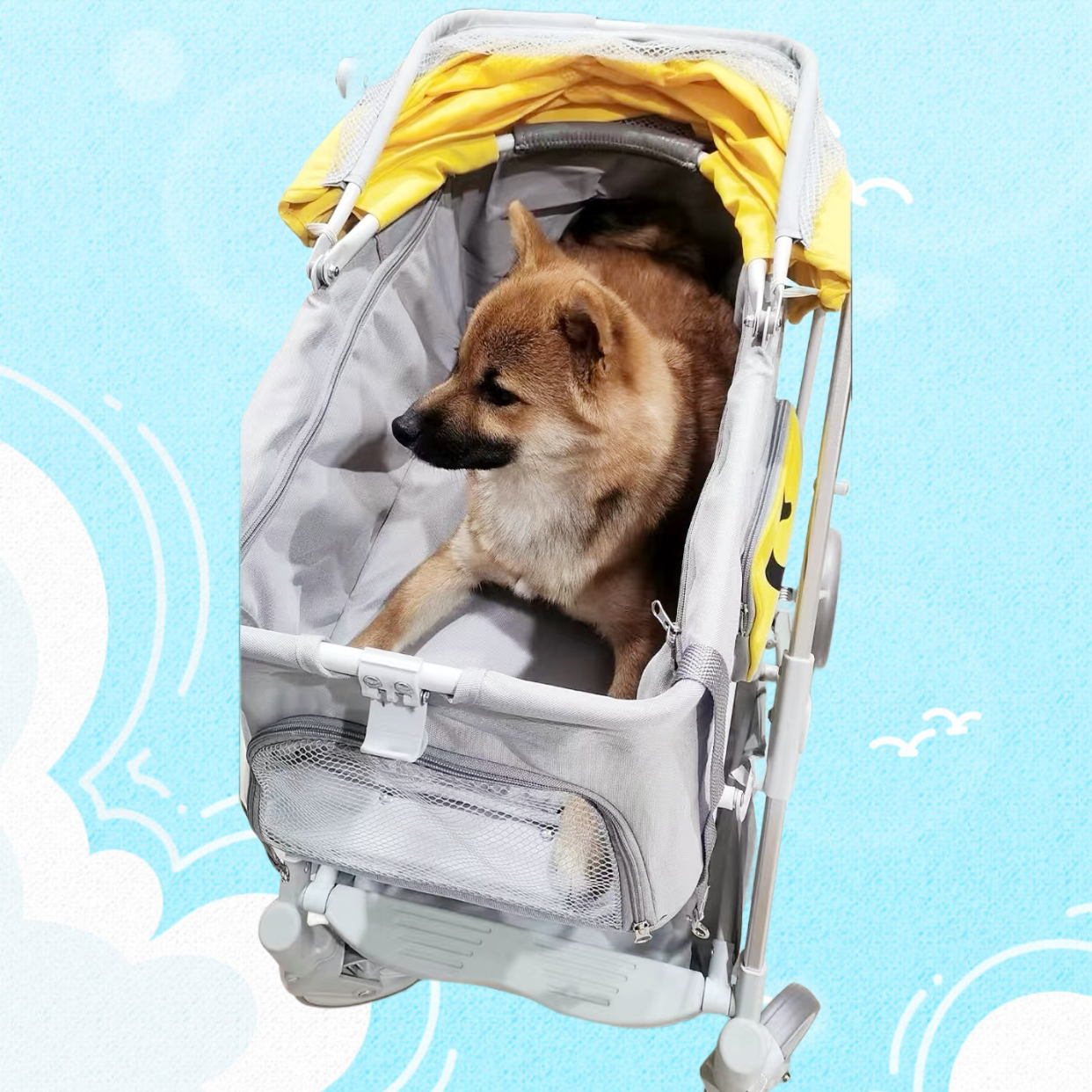 Lemonade Foldable Stroller | Lightweight Dog Stroller | Pet Stroller