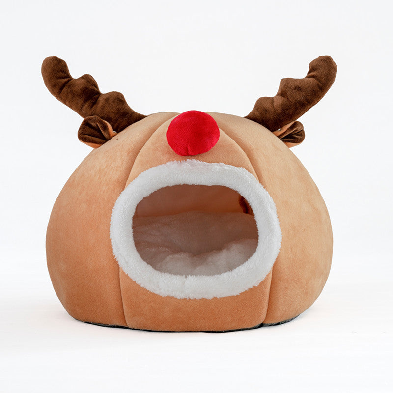 Pet tent Christmas reindeer kennel | Kennel Winter Warm Nest Bed