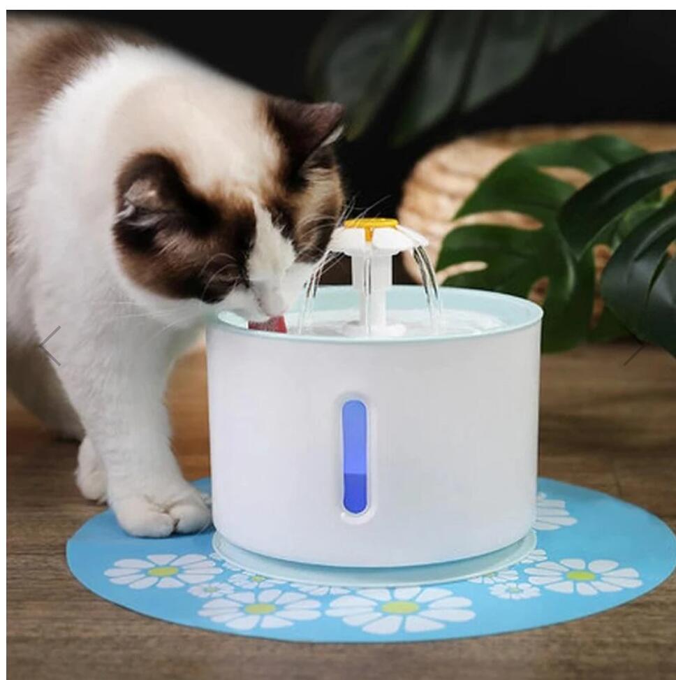 Automatic Pet Cat Water Fountain With LED Lighting