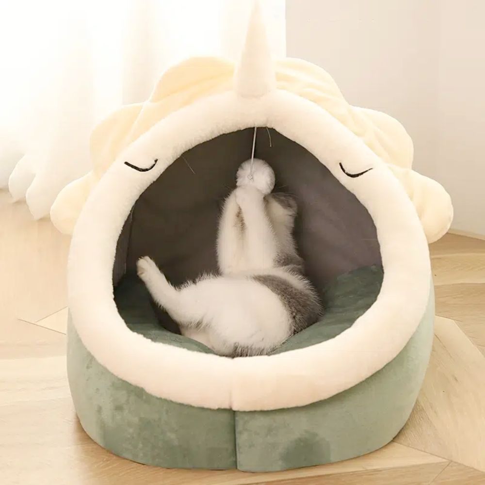 Adorable Dinosaur Pet House with Toy - BaconPaw