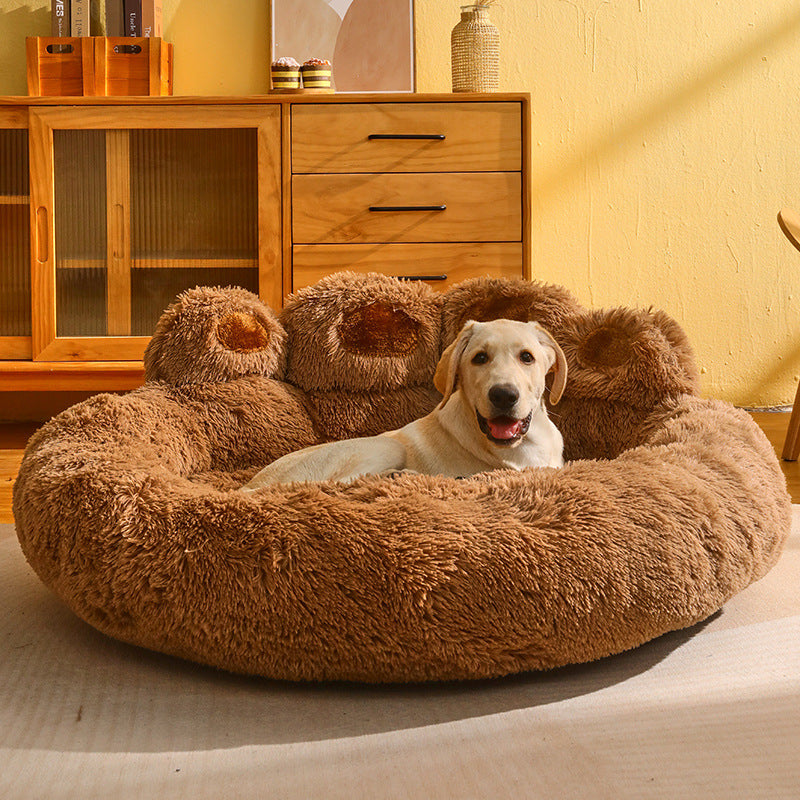 Warm Bear Paw Shape Super Soft Cushion Calm Beds 