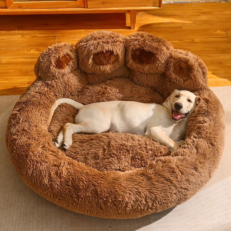 Warm Bear Paw Shape Super Soft Cushion Calm Beds 