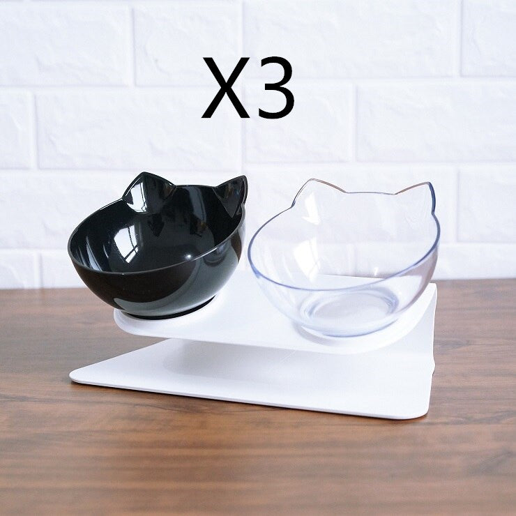 Non Slip Double Cat Bowl With Raised Stand | Pet Food | Cat Feeder