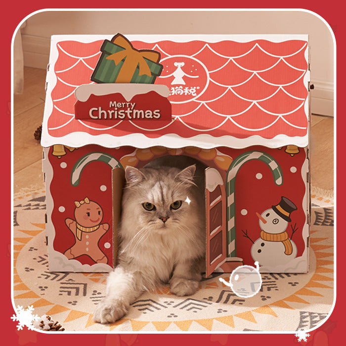 Christmas Cat House