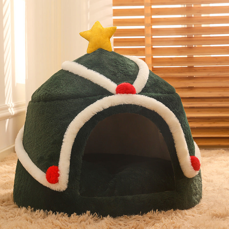 Christmas Cat House Cave