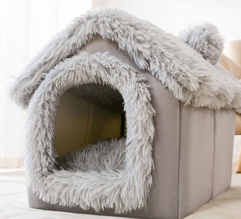 Foldable Dog House | Nest Warm Enclosed Cave Sofa