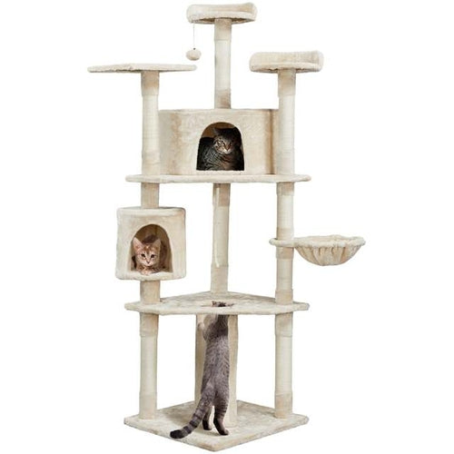 79" 5 Layers Cat Tree | Multi-Level Cat Tower with Scratching Posts and Play House