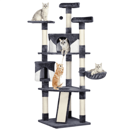 79" 5 Layers Cat Tree | Multi-Level Cat Tower with Scratching Posts and Play House