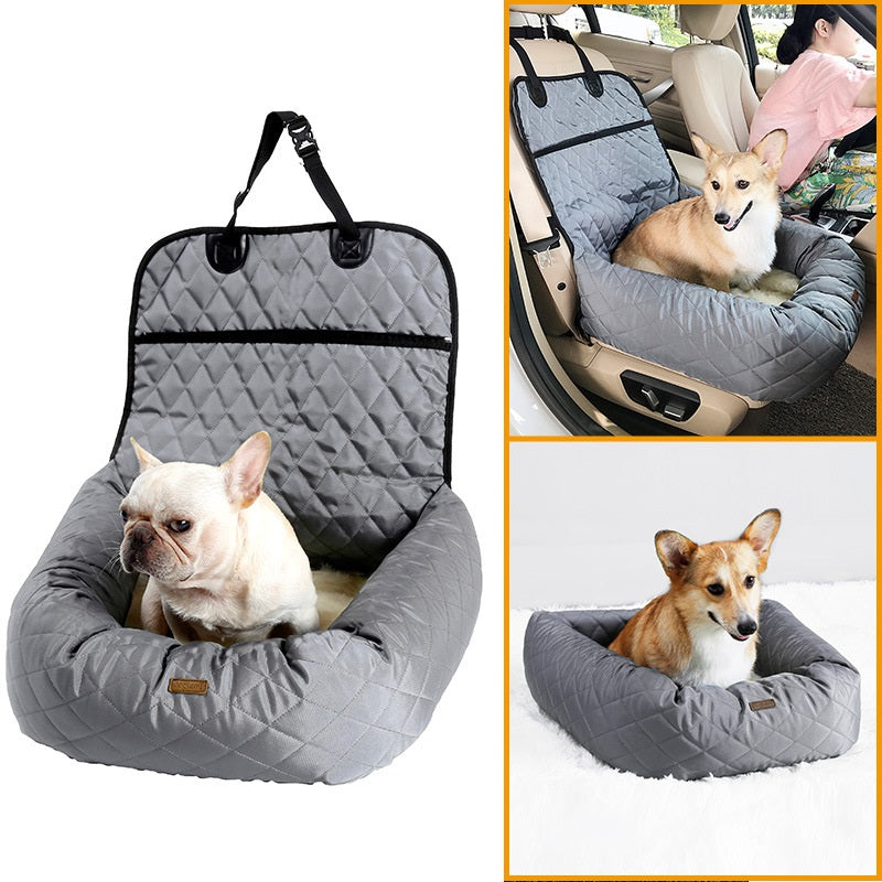 2 In 1 Pet Dog Carrier Folding Car Seat