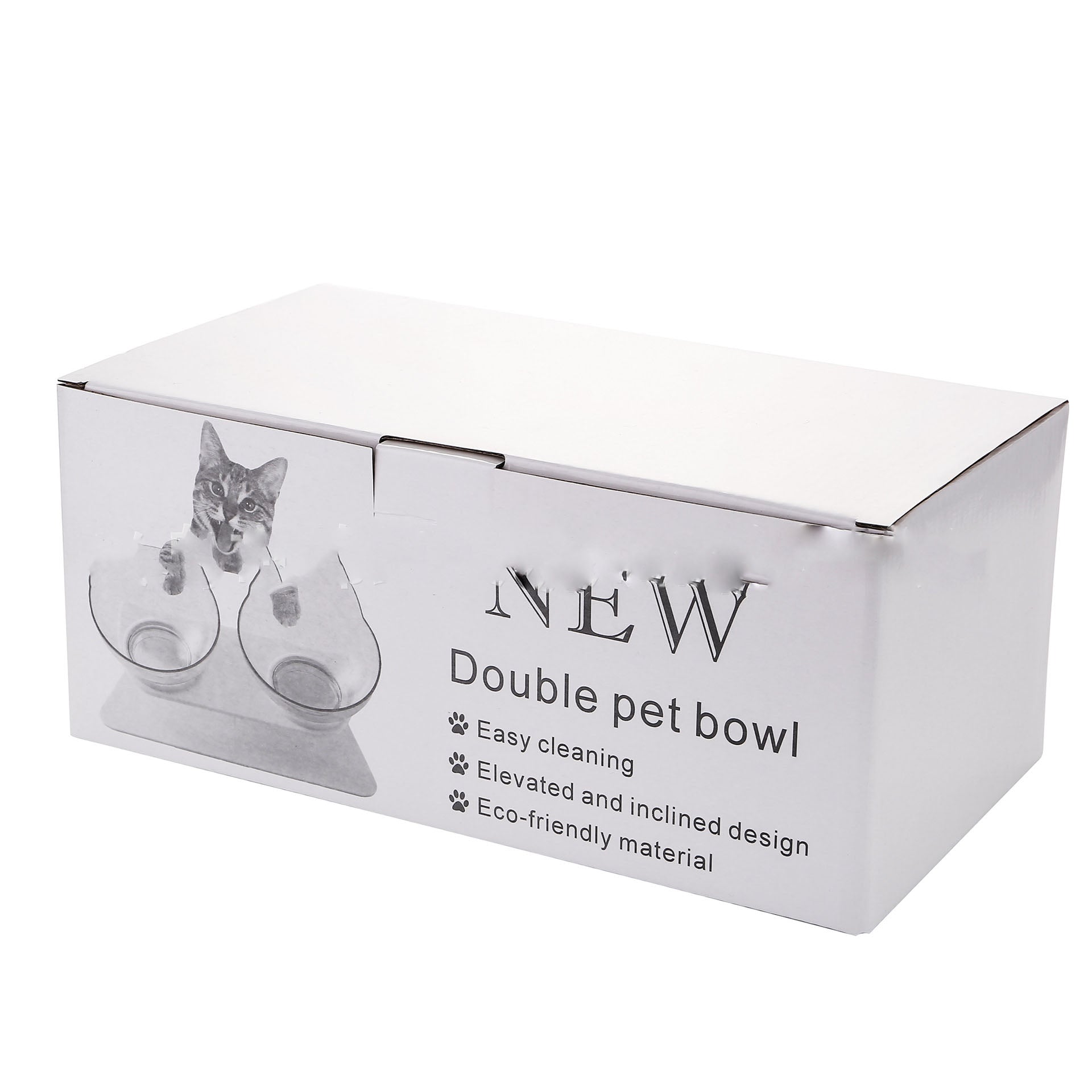 Non Slip Double Cat Bowl With Raised Stand | Pet Food | Cat Feeder