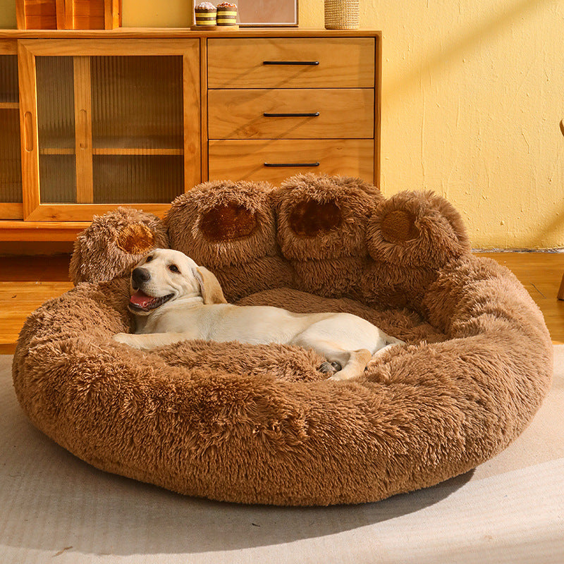 Warm Bear Paw Shape Super Soft Cushion Calm Beds 