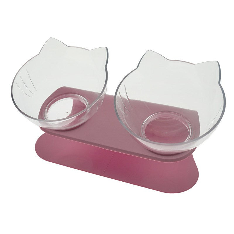 Non Slip Double Cat Bowl With Raised Stand | Pet Food | Cat Feeder