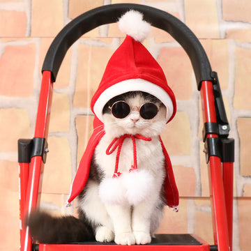 Cat christmas clothes pet cape