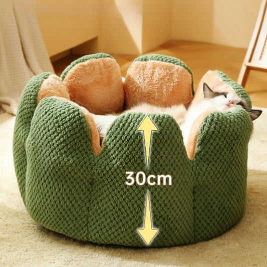 Cat Bed | Petal shaped Dog Beds | Kennel Winter Warm Kitten House Soft