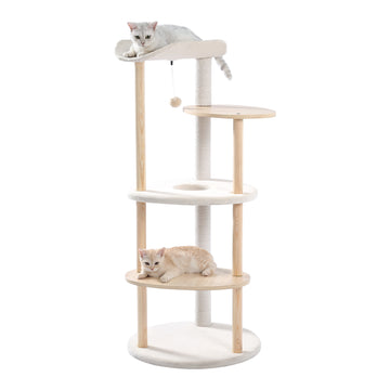 5 Layers White Cat Tree Furniture | 5 Layers Cat Climbing Frame