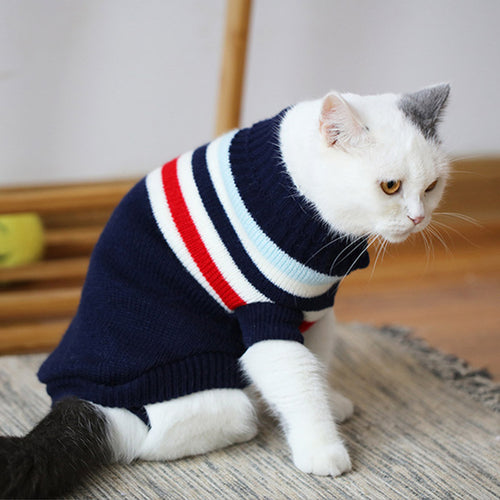 Christmas Cat Sweater Pullover Winter Clothes For Small Cats - BaconPaw