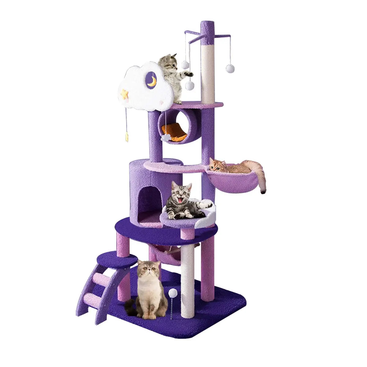 Purple Moon Cat Tree | Cat Tree | Cat Scratcher Toy