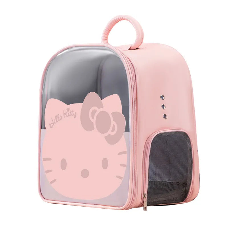 Hello Kitty Pet Backpack | Cartoon Cute Portable Large-Capacity Cat Backpack