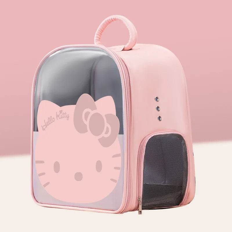 Hello Kitty Pet Backpack | Cartoon Cute Portable Large-Capacity Cat Backpack