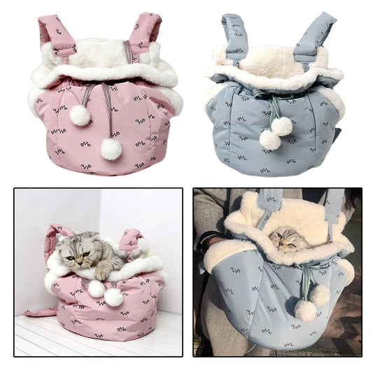 Fluffy Pet Carrier Bag | Warm Pet Carrier Bag | Pet Cute Carrier Bag 