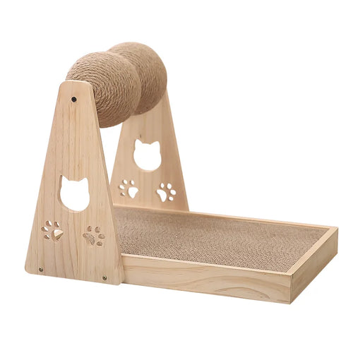 Wooden Scratching Post Cat Toys | Cat Scratcher Mat | Wooden Cat Toys