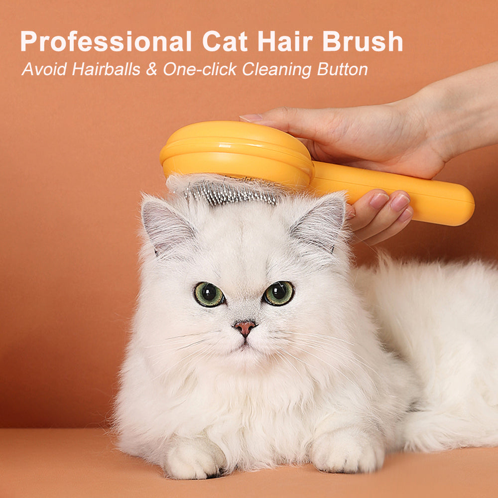 Hamburger Cat Brush Comb Avoid Hairball Loose Hair Remover For Cats - BaconPaw