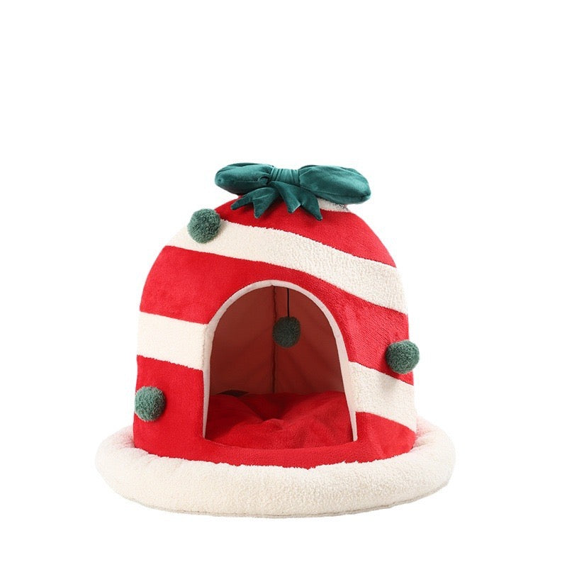 Cartoon Bell Christmas Pet Nest 