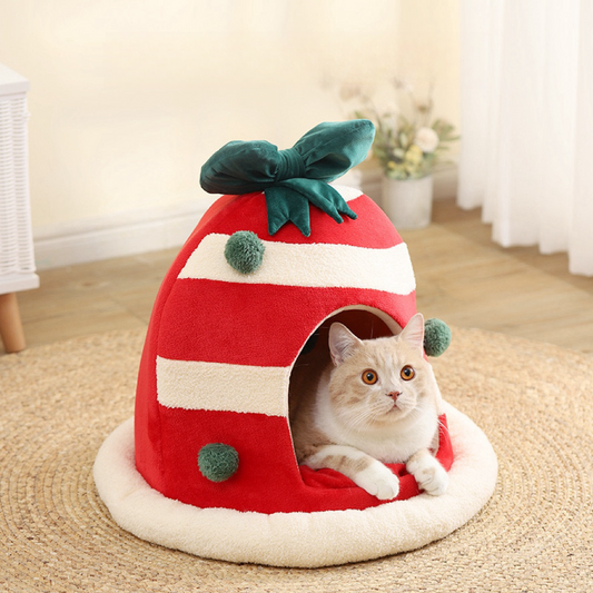 Cartoon Bell Christmas Pet Nest 