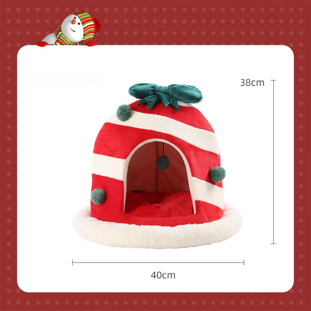 Cartoon Bell Christmas Pet Nest 