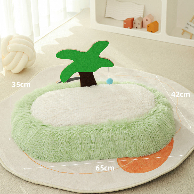 Plush Coconut Tree Litter Box