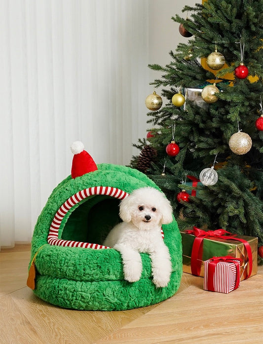 Christmas Semi-Closed Pet House