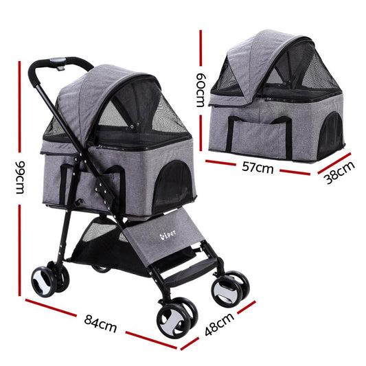 I.pet 3 in 1 Foldable Pet Stroller