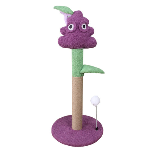 Cat Climbing Tree | Sisal Claw Grinding Purple Grape Shape Interactive