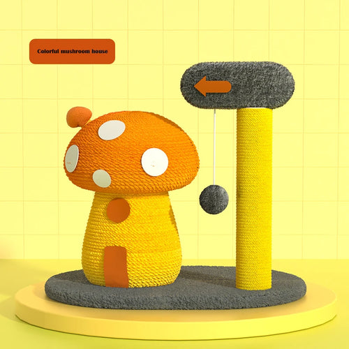 Orange Mushroom Cat Climbing Frame | Cat Mushroom Tower | Cat Tree