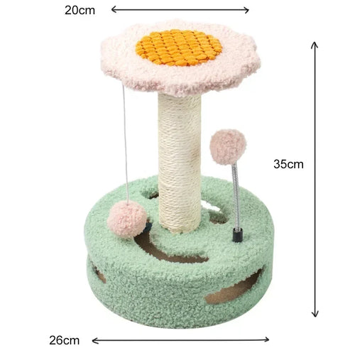 4-in-1 Flower Cat Scratcher | Cat Scratching Post | Flower Cat Activity Tree