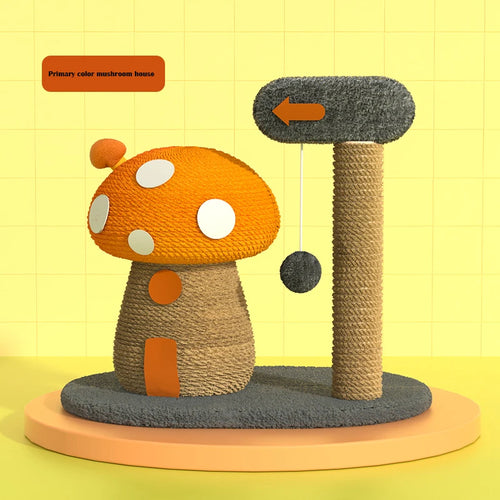 Orange Mushroom Cat Climbing Frame | Cat Mushroom Tower | Cat Tree