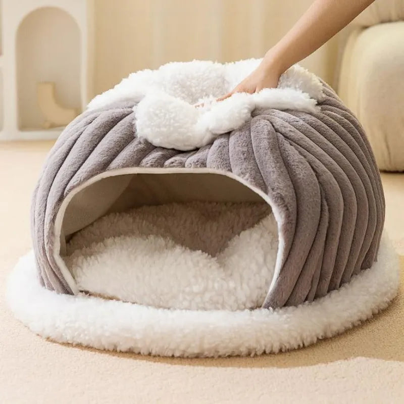 Chestnut Pet House | Cartoon Cute Cat House | Small Cat Tent Bed House