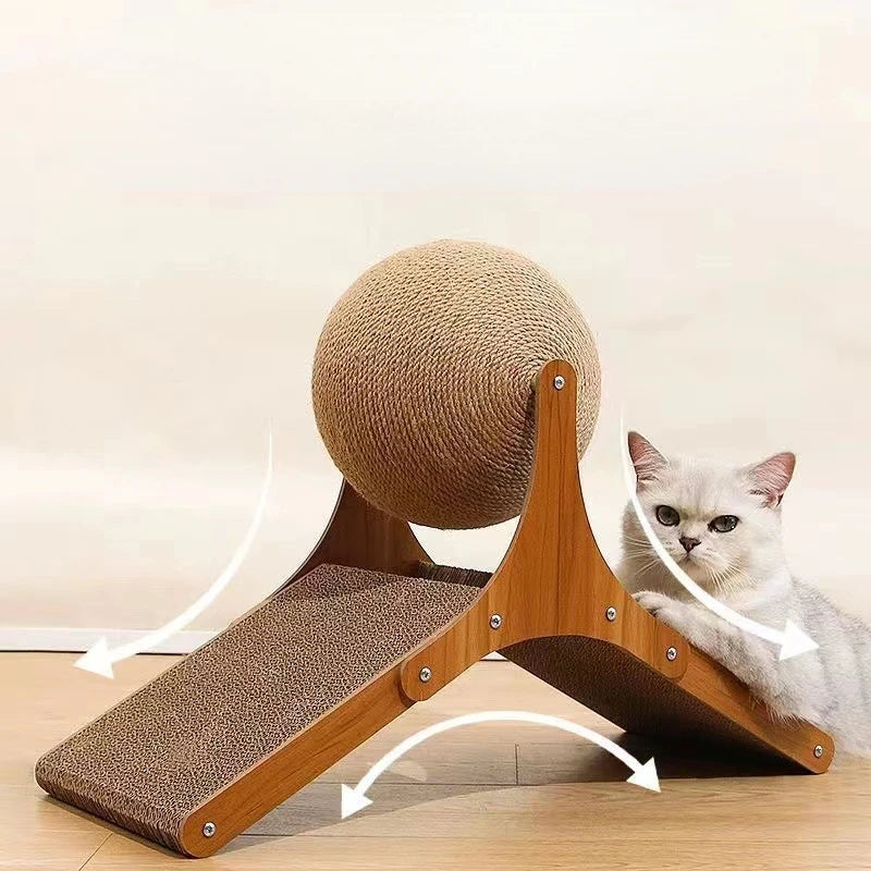 Single Ball Scratcher with Arch | Rotating Ball | Cat Scratcher Toy