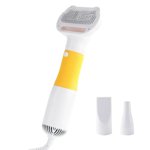 3-In-1 Pet Quiet Dryer and Comb | Pet Dog Hair Dryer Brush