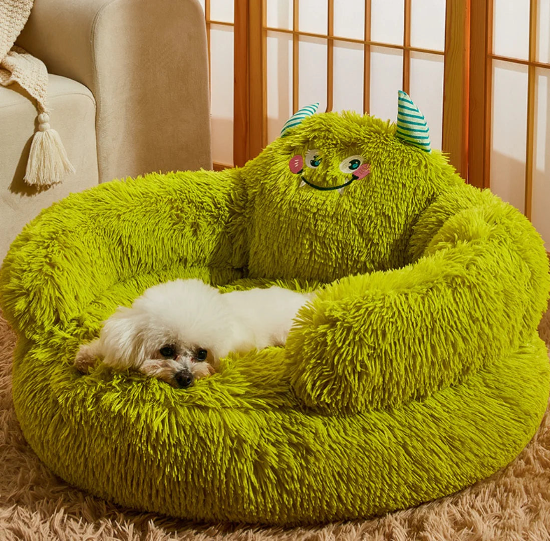 Super Fluffy Cat Bed | Modern Cute Monster Bed for Cats