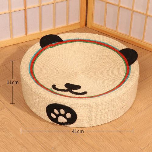 Cute Animal 2 in 1 Round Scratcher Bed | Cat Scratching Bed Round