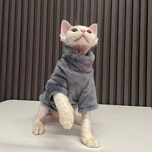 Hairless Cat and Small Dog Winter Sweater | Pet Winter Clothes | Cat Sweater