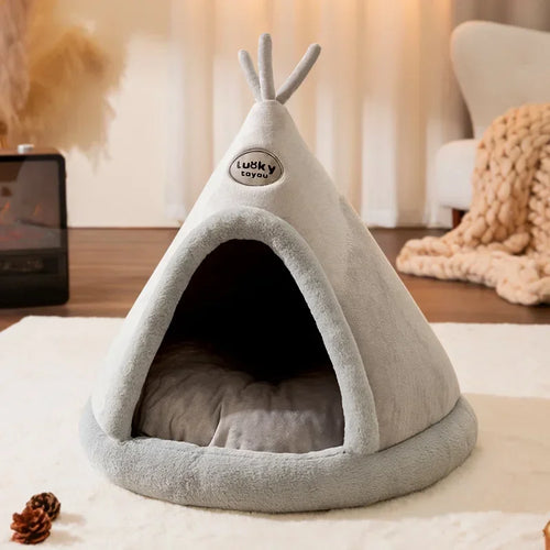 Fawn Tent Pet Nest | Cat House Christmas Reindeer Elk Winter Comfy Pet Tent